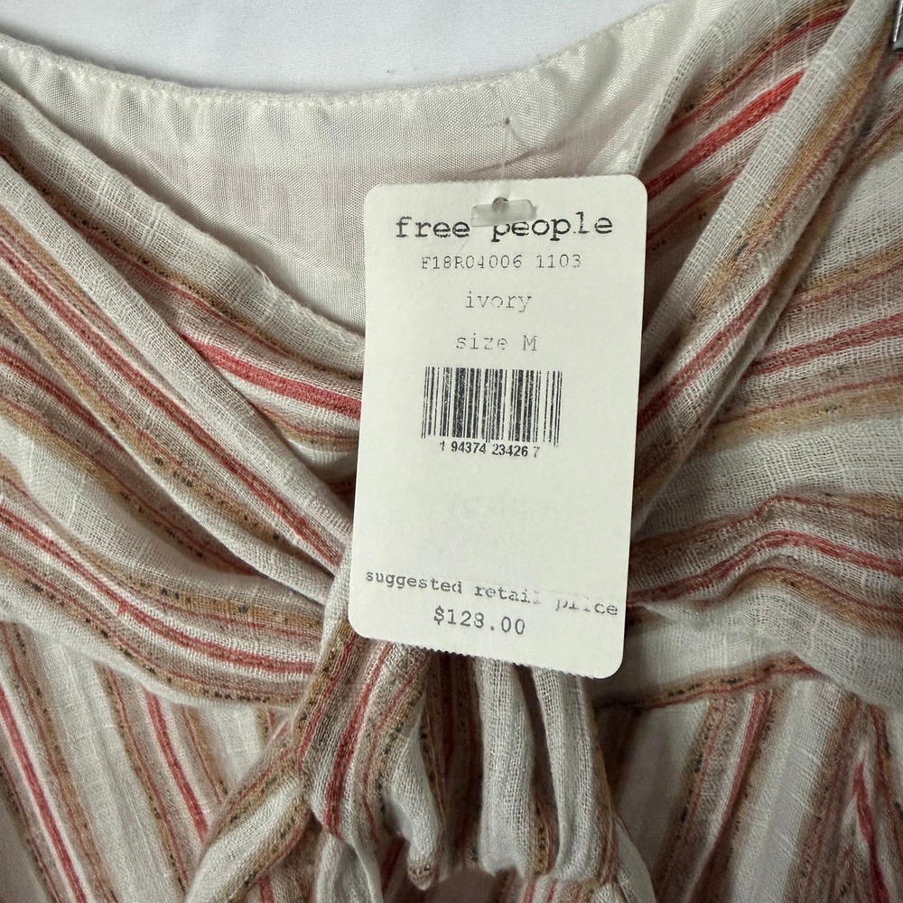 Free People Giselle Women M Striped Convertible Skirt/Dress Boho Gauze Lagen NWT - Picture 4 of 11